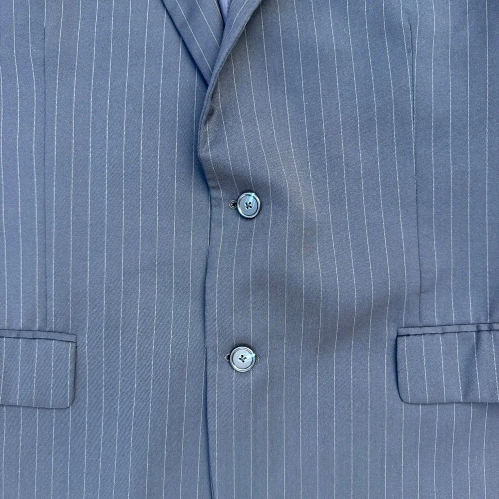 Brooks Brothers Sport Coat Mens 44R Navy Pinstripe 1818 Madison Wool Blazer USA